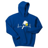 Pickleball Heartbeat Paddleball Gift Racket Singles Doubles Sport Gift Kids Hoodie