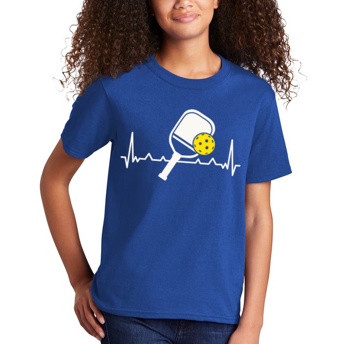 Pickleball Heartbeat Paddleball Gift Racket Singles Doubles Sport Gift Kids T-Shirt