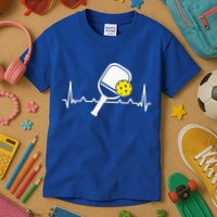 Pickleball Heartbeat Paddleball Gift Racket Singles Doubles Sport Gift Kids T-Shirt