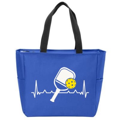 Pickleball Heartbeat Paddleball Gift Racket Singles Doubles Sport Gift Zip Tote Bag