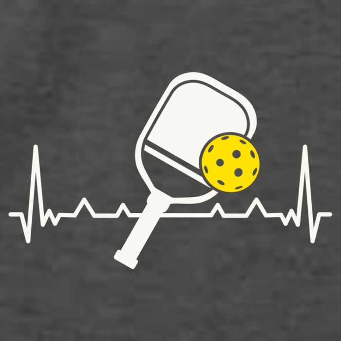 Pickleball Heartbeat Paddleball Gift Racket Singles Doubles Sport Gift Vector Backpack