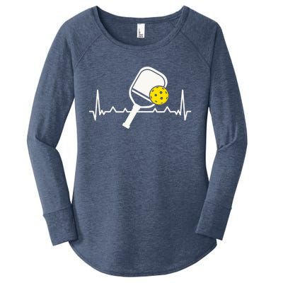 Pickleball Heartbeat Paddleball Gift Racket Singles Doubles Sport Gift Women's Perfect Tri Tunic Long Sleeve Shirt