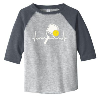 Pickleball Heartbeat Paddleball Gift Racket Singles Doubles Sport Gift Toddler Fine Jersey T-Shirt