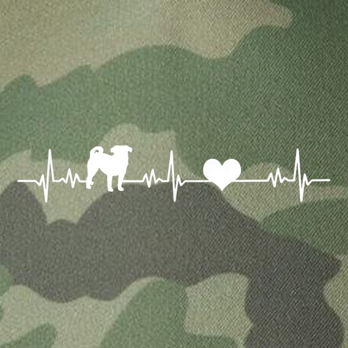 Pug Heartbeat Pug Love Dog Dog Frequency Ekg Legacy Tie Dye Trucker Hat
