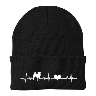 Pug Heartbeat Pug Love Dog Dog Frequency Ekg Beanie