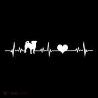 Pug Heartbeat Pug Love Dog Dog Frequency Ekg Drawstring Bag