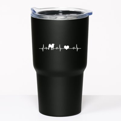 Pug Heartbeat Pug Love Dog Dog Frequency Ekg Tumbler