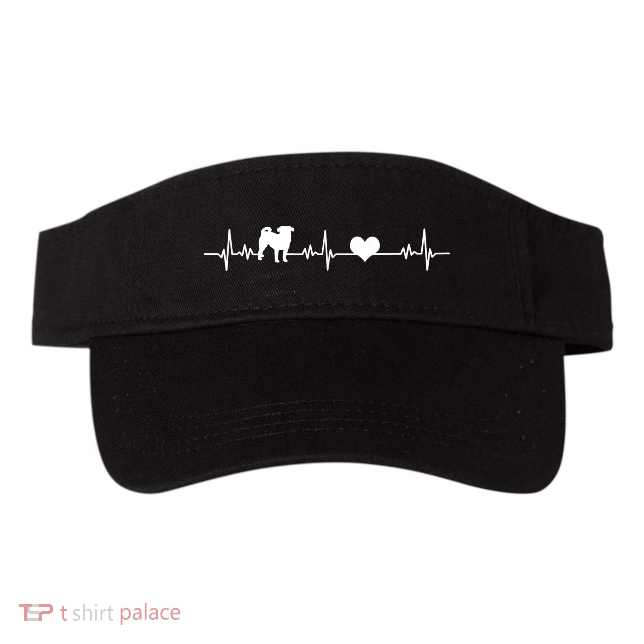 Pug Heartbeat Pug Love Dog Dog Frequency Ekg Visor