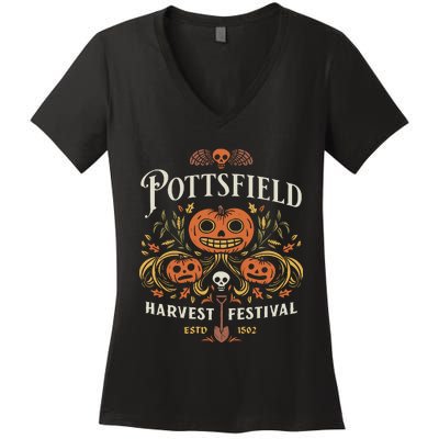 Pottsfield Halloween Women's V-Neck T-Shirt