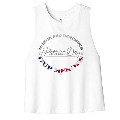 Public Holiday Patriot Honor And Remember Our Heroes Gift Women's Racerback Cropped Tank