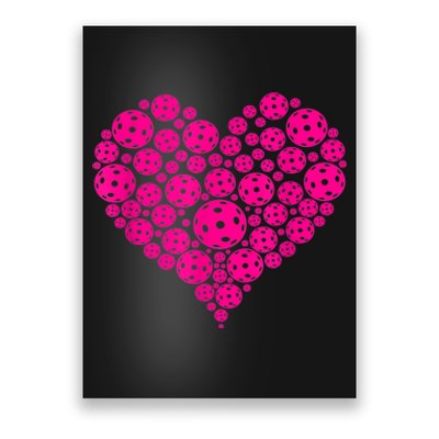 Pickleball Heart Pickleball Game Marker Players Poster