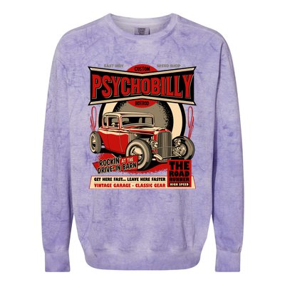 Psychobilly Hotrod Colorblast Crewneck Sweatshirt