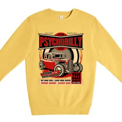 Psychobilly Hotrod Premium Crewneck Sweatshirt