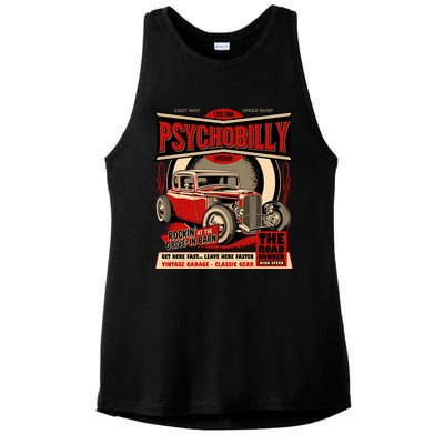 Psychobilly Hotrod Ladies PosiCharge Tri-Blend Wicking Tank