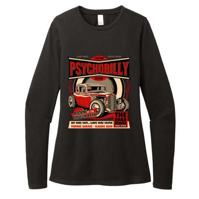 Psychobilly Hotrod Womens CVC Long Sleeve Shirt