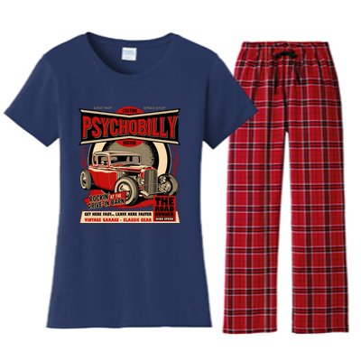 Psychobilly Hotrod Women's Flannel Pajama Set