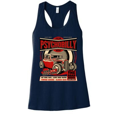 Psychobilly Hotrod Women's Racerback Tank