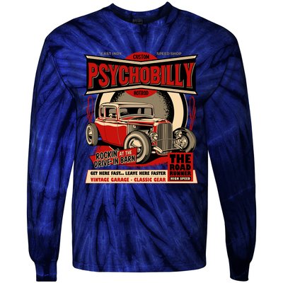 Psychobilly Hotrod Tie-Dye Long Sleeve Shirt