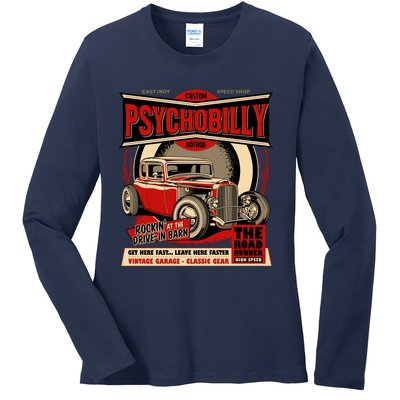 Psychobilly Hotrod Ladies Long Sleeve Shirt