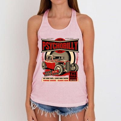 Psychobilly Hotrod Women's Knotted Racerback Tank