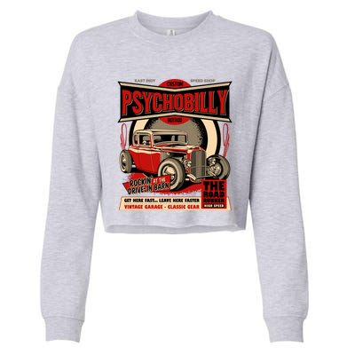 Psychobilly Hotrod Cropped Pullover Crew