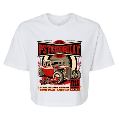 Psychobilly Hotrod Bella+Canvas Jersey Crop Tee