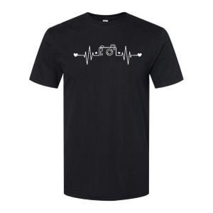 Photographer Heartbeat Photography Lovers Camera Novelty Softstyle CVC T-Shirt