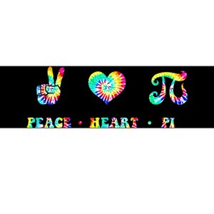 Peace Heart Pi Math Teacher Pi Day Tie Dye Mathematics Bumper Sticker