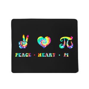 Peace Heart Pi Math Teacher Pi Day Tie Dye Mathematics Mousepad