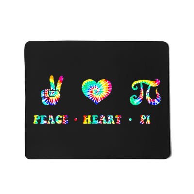 Peace Heart Pi Math Teacher Pi Day Tie Dye Mathematics Mousepad