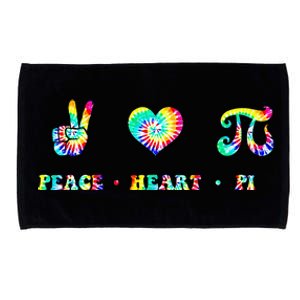 Peace Heart Pi Math Teacher Pi Day Tie Dye Mathematics Microfiber Hand Towel