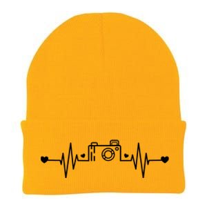 Photographer Heartbeat Photography Lovers Camera Novelty Gift Knit Cap Winter Beanie