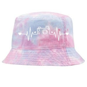 Photographer Heartbeat Photography Lovers Camera Novelty Gift Tie-Dyed Bucket Hat