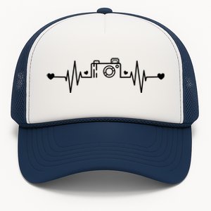 Photographer Heartbeat Photography Lovers Camera Novelty Gift Trucker Hat