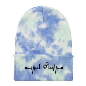 Photographer Heartbeat Photography Lovers Camera Novelty Gift Tie Dye 12in Knit Beanie