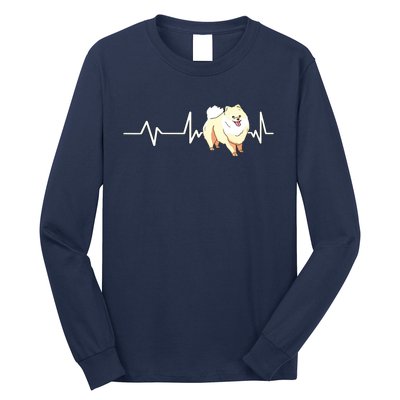 Pomeranian Heartbeat Pomeranian Gift Pomeranian Long Sleeve Shirt