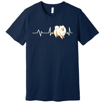 Pomeranian Heartbeat Pomeranian Gift Pomeranian Premium T-Shirt