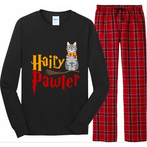 Pun Hairy Pawter Wizard Cat Long Sleeve Pajama Set