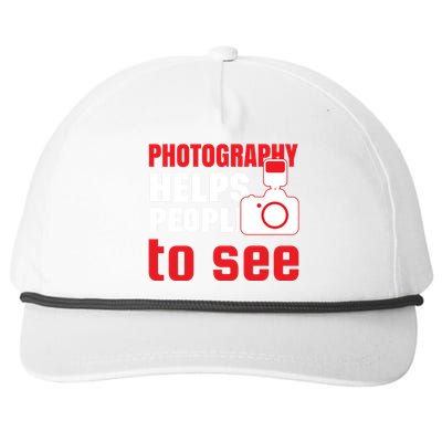 Photography Helps People To See Snapback Five-Panel Rope Hat