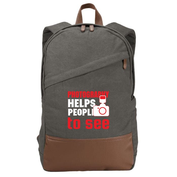 Photography Helps People To See Cotton Canvas Backpack