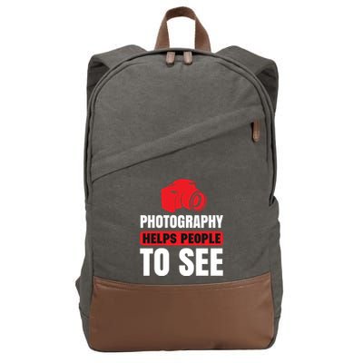 Photography Helps People To See Cotton Canvas Backpack