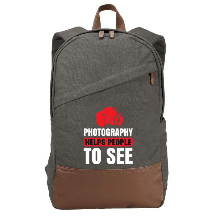 Photography Helps People To See Cotton Canvas Backpack