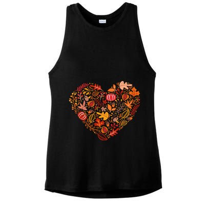 Pumpkin Heart Ladies PosiCharge Tri-Blend Wicking Tank