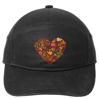 Pumpkin Heart 7-Panel Snapback Hat