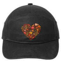 Pumpkin Heart 7-Panel Snapback Hat