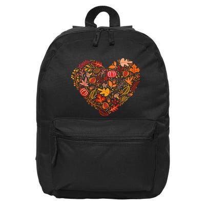 Pumpkin Heart 16 in Basic Backpack