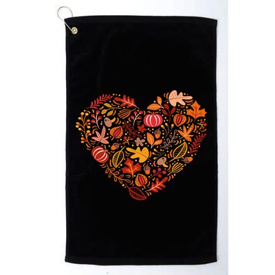 Pumpkin Heart Golf Towel