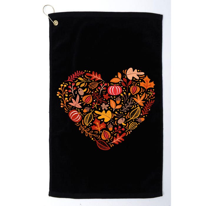 Pumpkin Heart Golf Towel