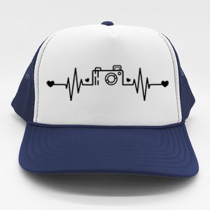 Photographer Heartbeat Photography Lovers Camera Novelty Trucker Hat