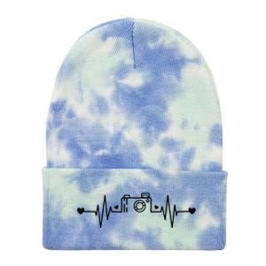 Photographer Heartbeat Photography Lovers Camera Novelty Tie Dye 12in Knit Beanie